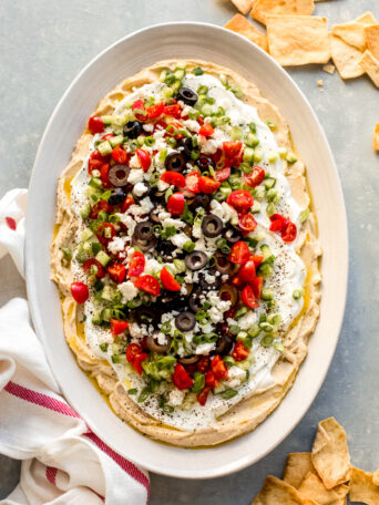 layered hummus dip