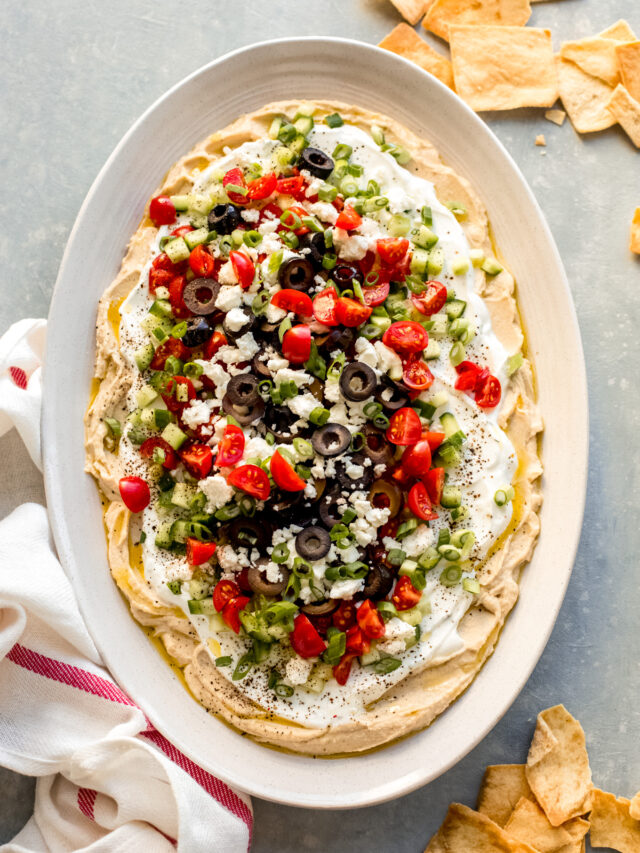 Quick & Easy Layered Hummus Dip Little Broken