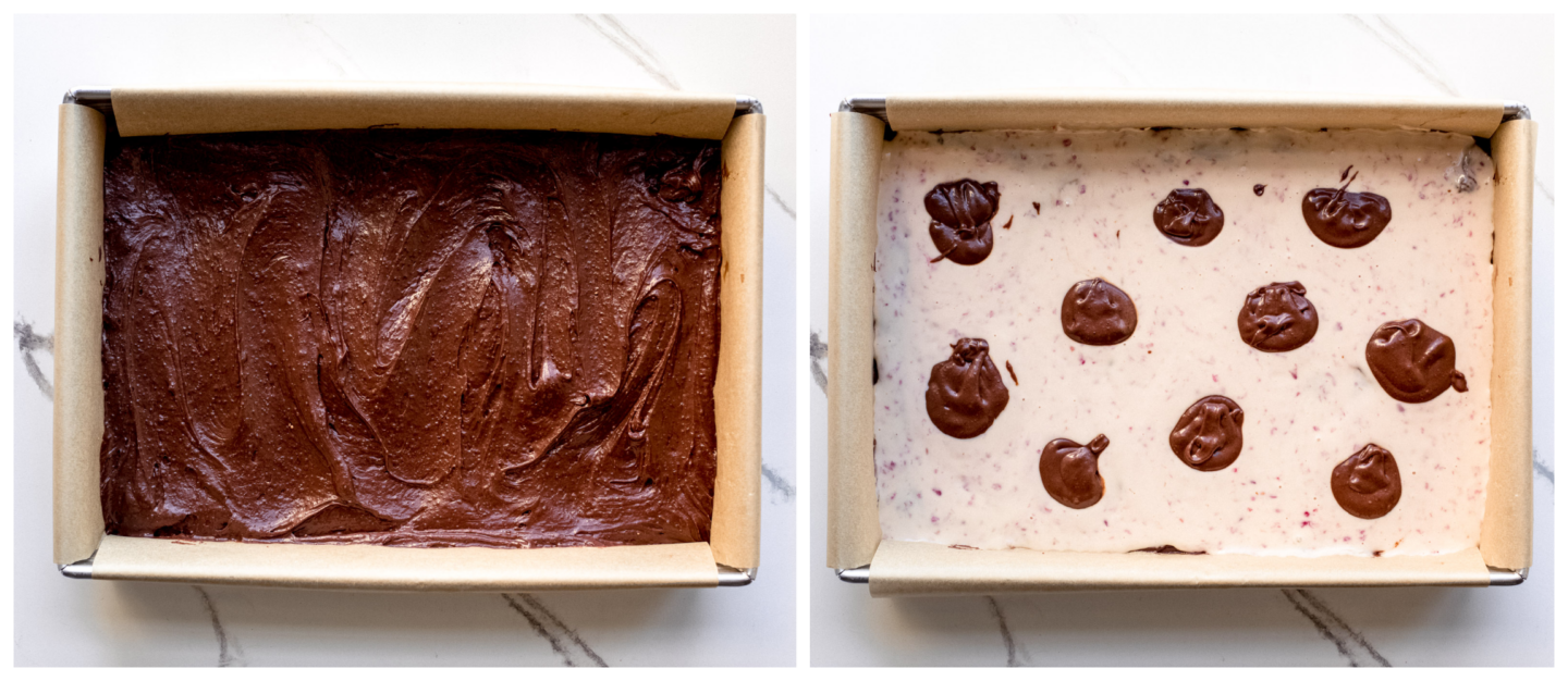 brownies batter in a pan