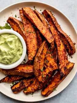 roasted sweet potato wedges