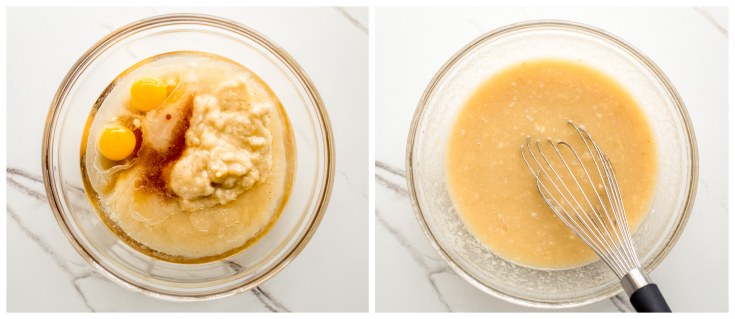 wet ingredients in a bowl