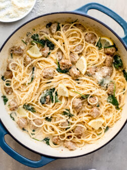 lemon sausage pasta