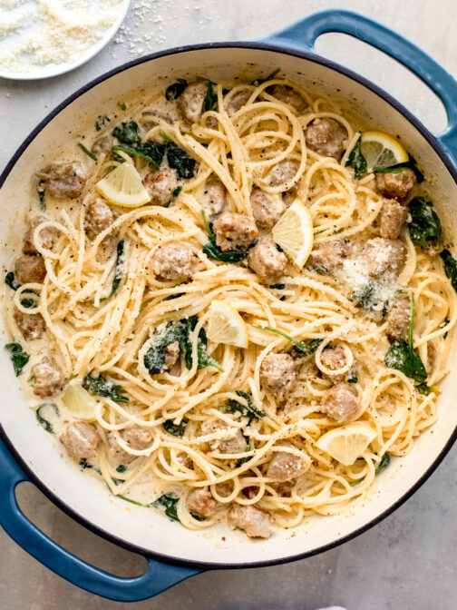 30Minute Lemon Sausage Pasta Little Broken