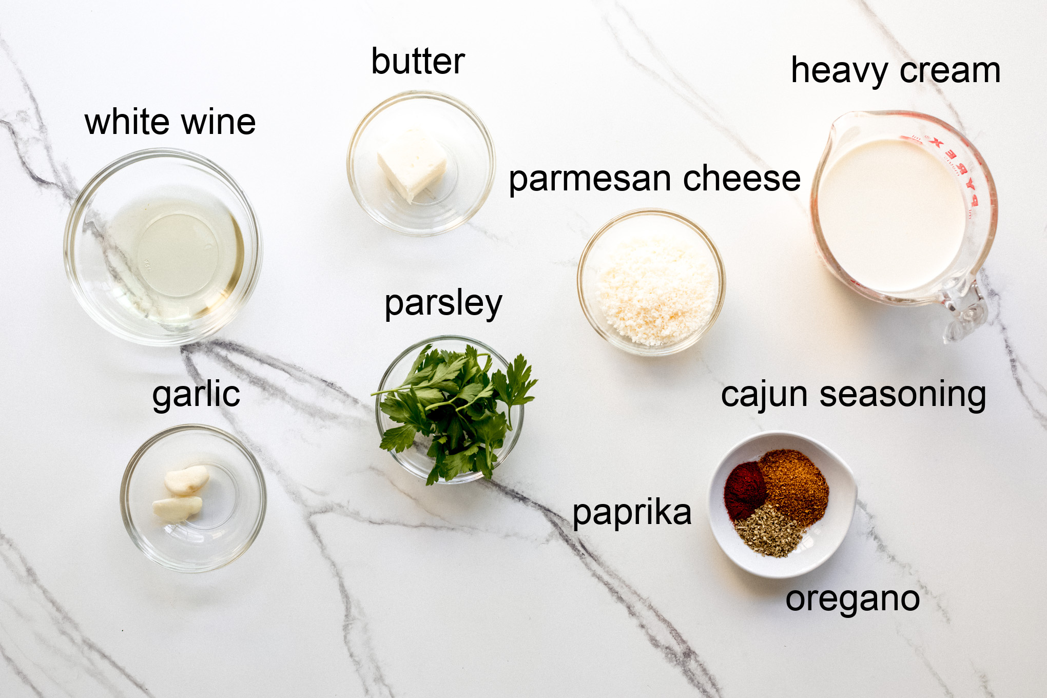 ingredients for cajun cream sauce for pasta