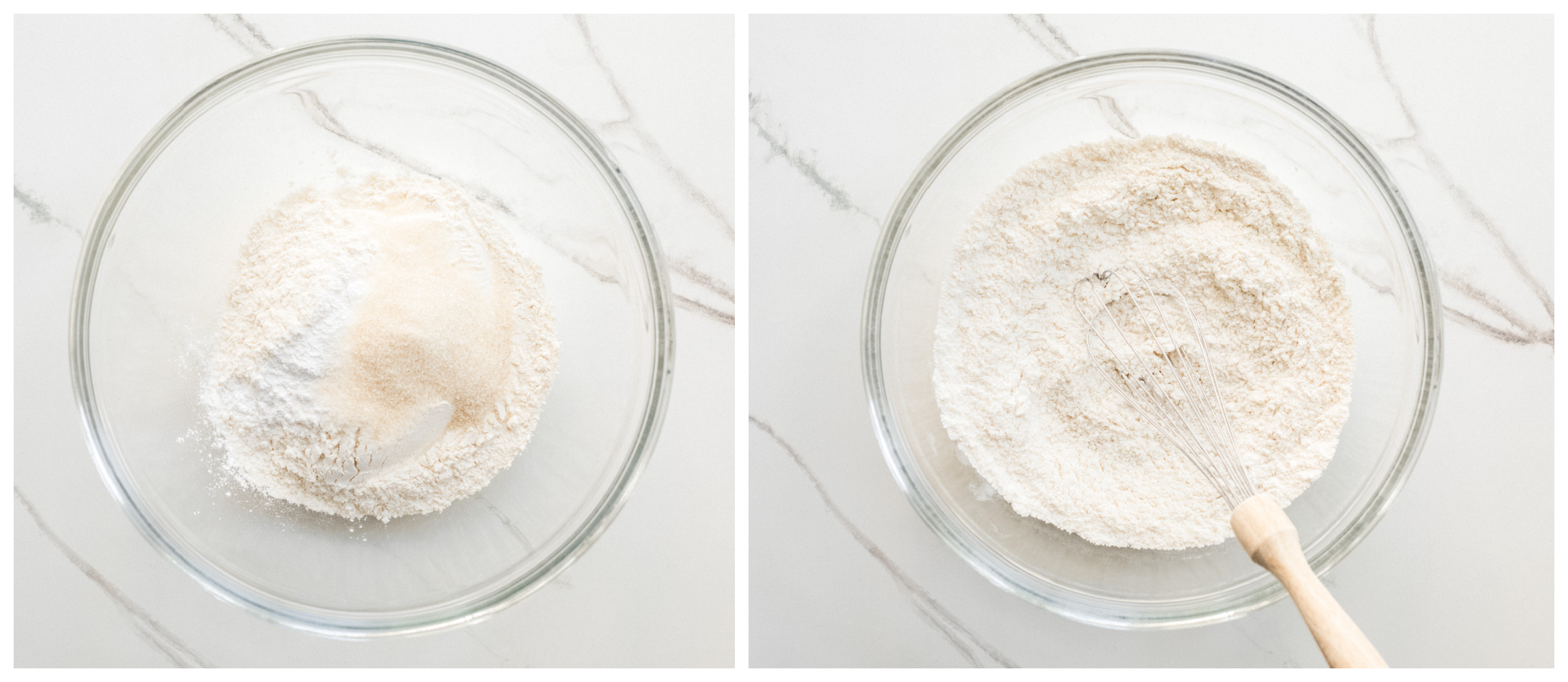 flour mixture in a mixing bowl