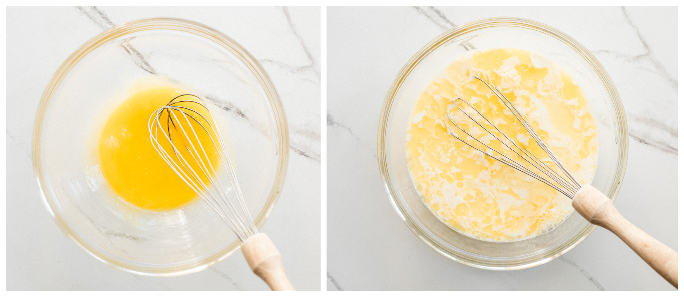 egg yolk mixture in a mixing bowl