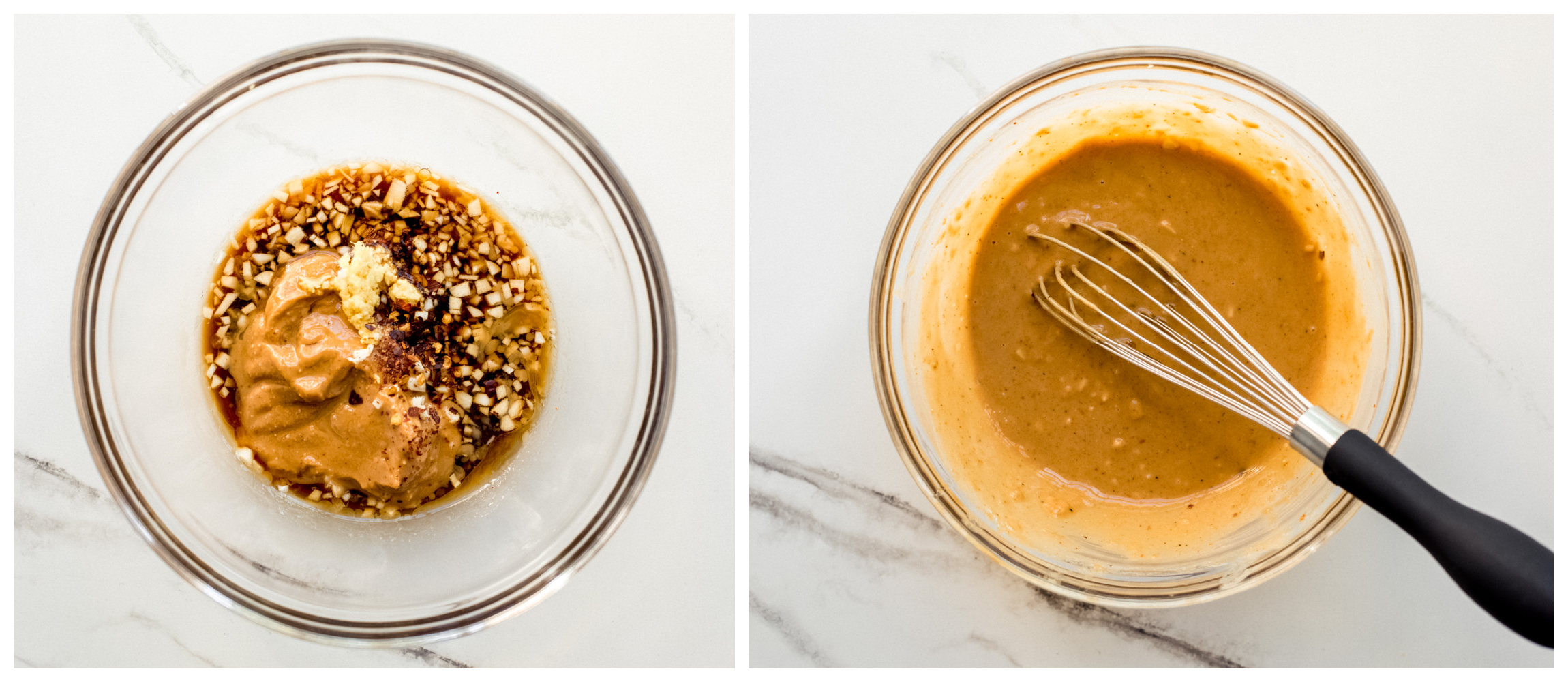 peanut dressing in a bowl