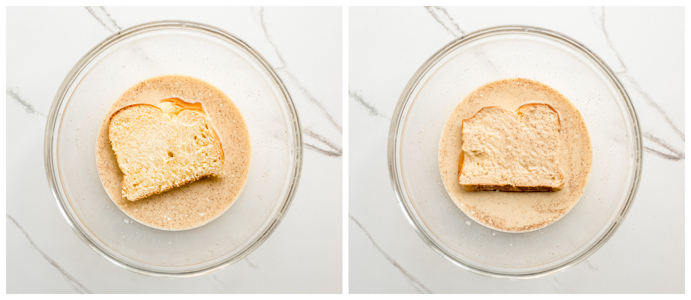 brioche bread dipped in egg and milk mixture