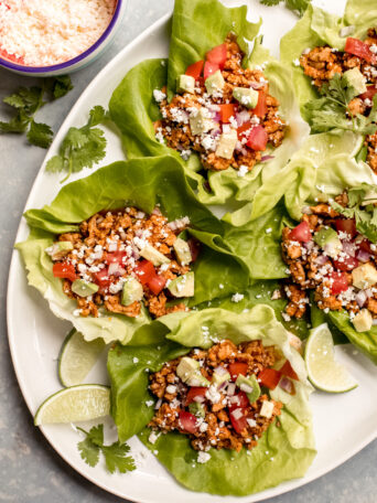 turkey taco lettuce wraps