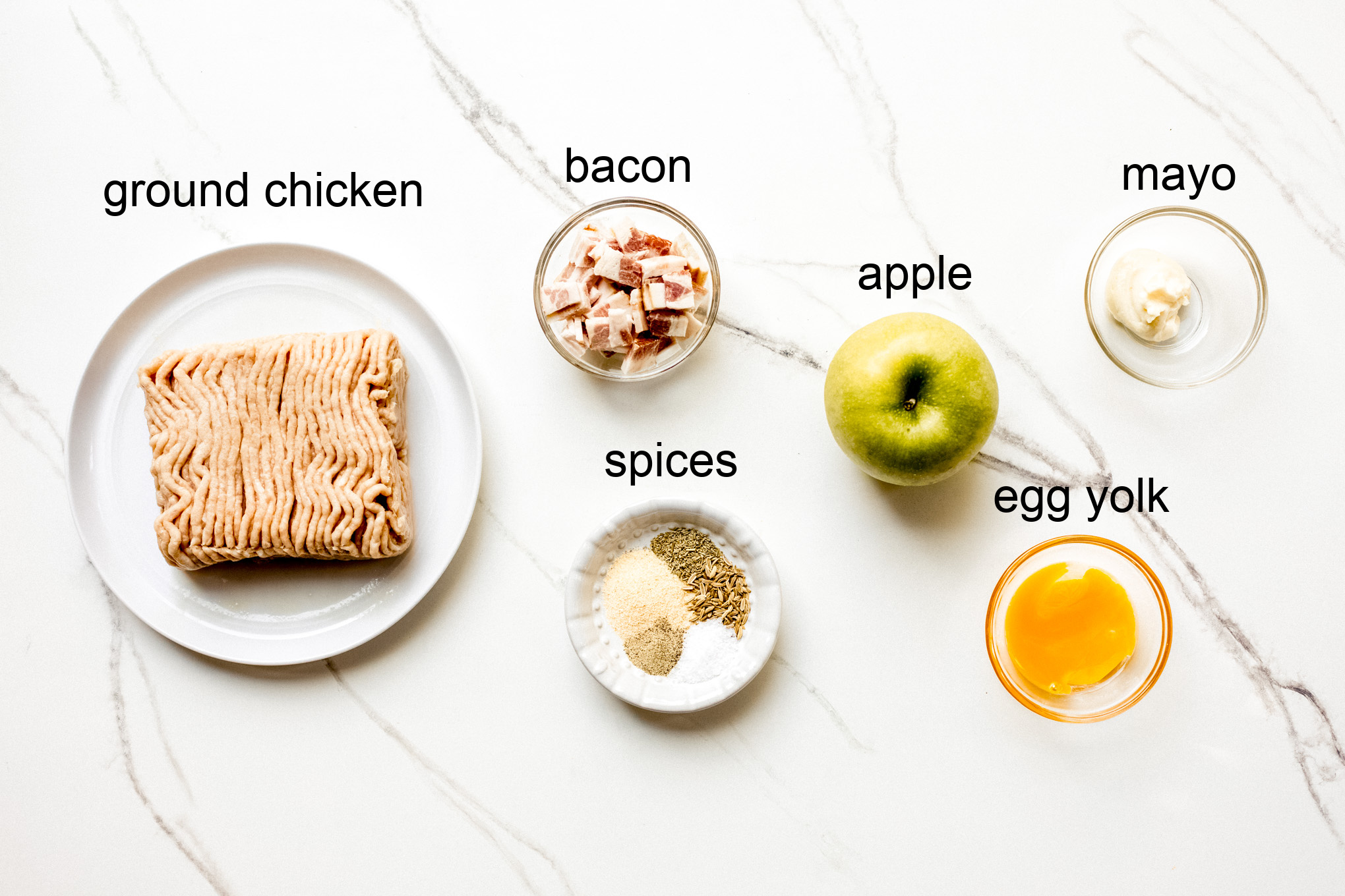ingredients for chicken breakfast sausage.