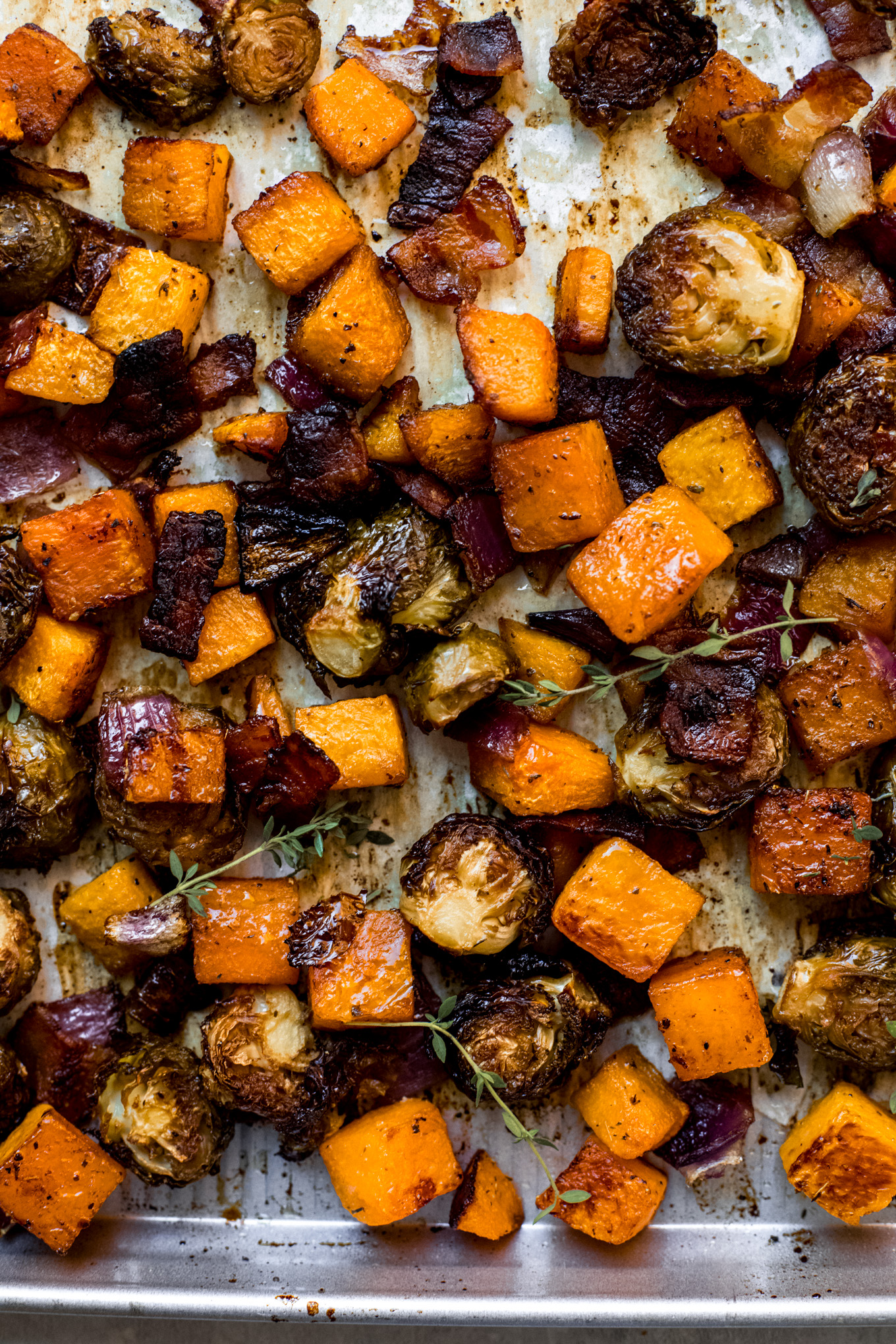 roasted vegetables with fresh thyme.