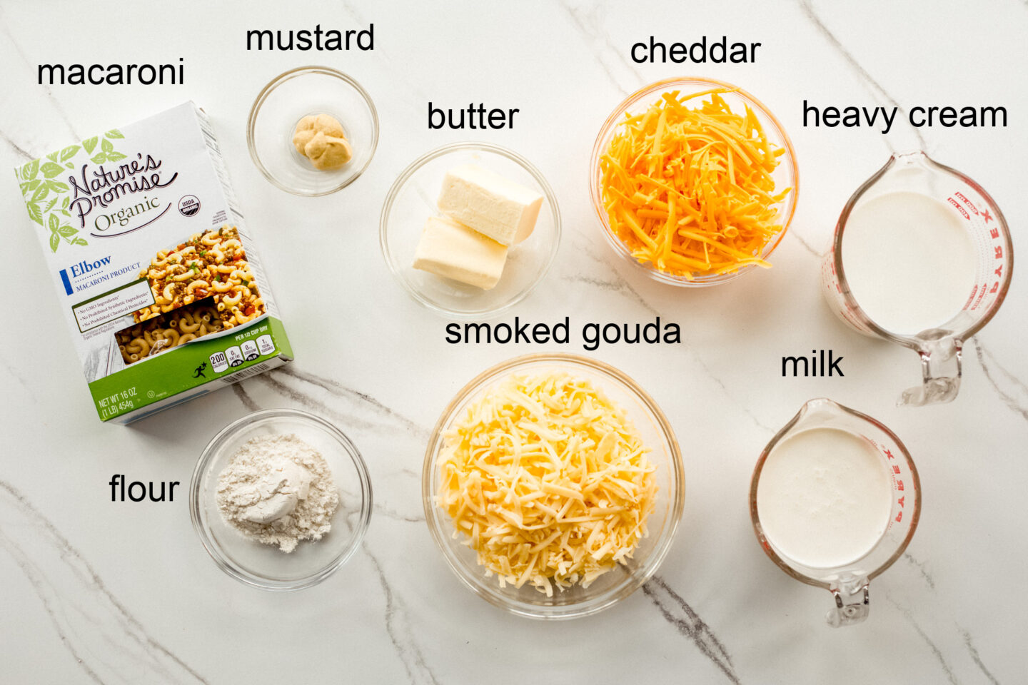 ingredient for baked mac and cheese.