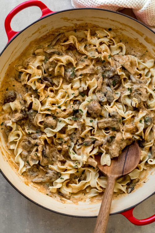 Mushroom Stroganoff (Vegetarian) - Little Broken