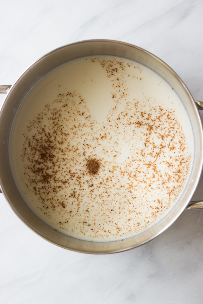 cooked cream with spices.