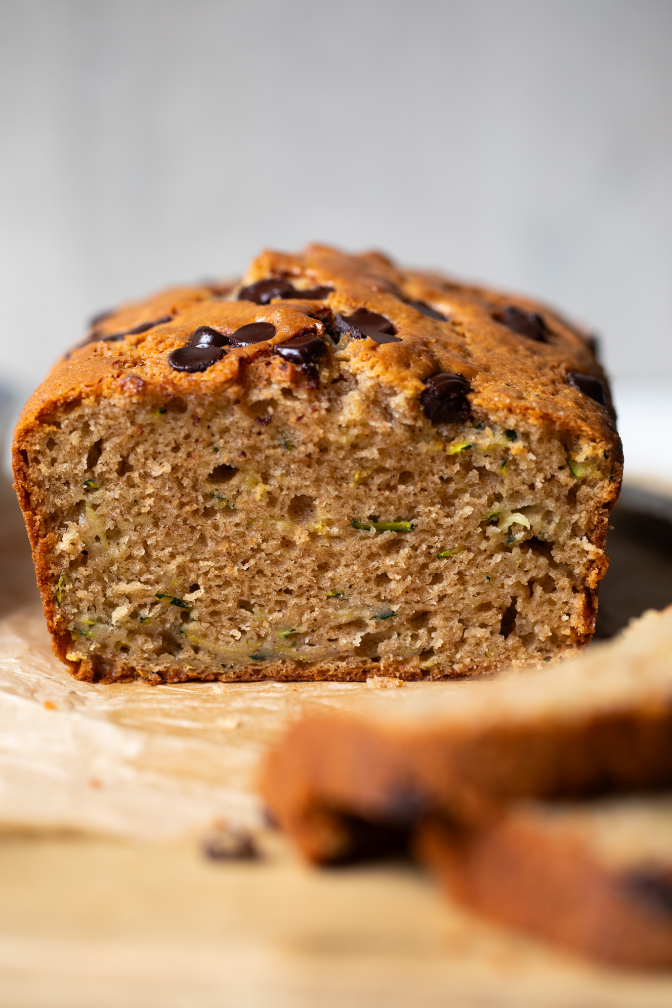 sliced zucchini bread.