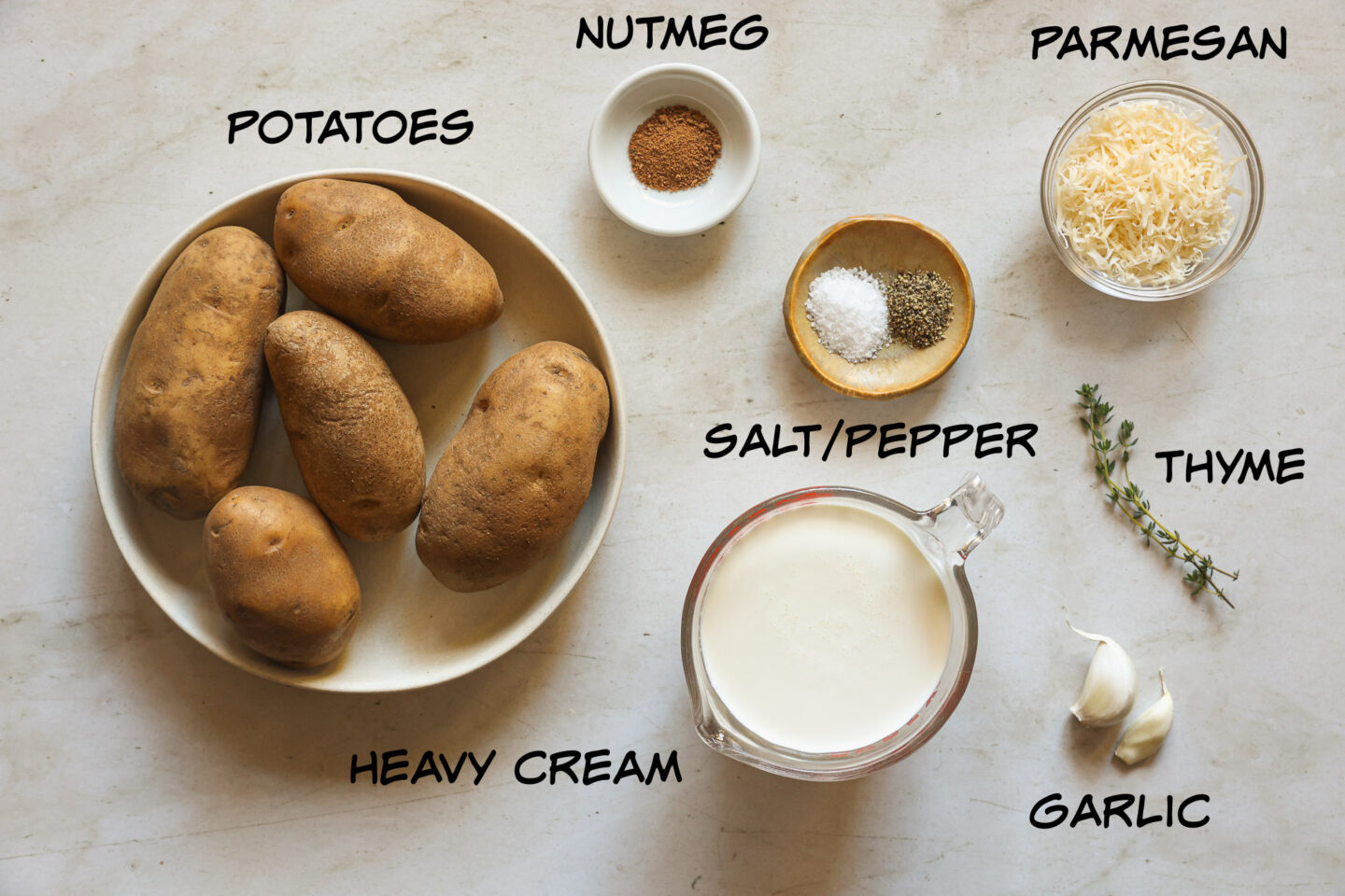 ingredients for muffin tin potatoes.