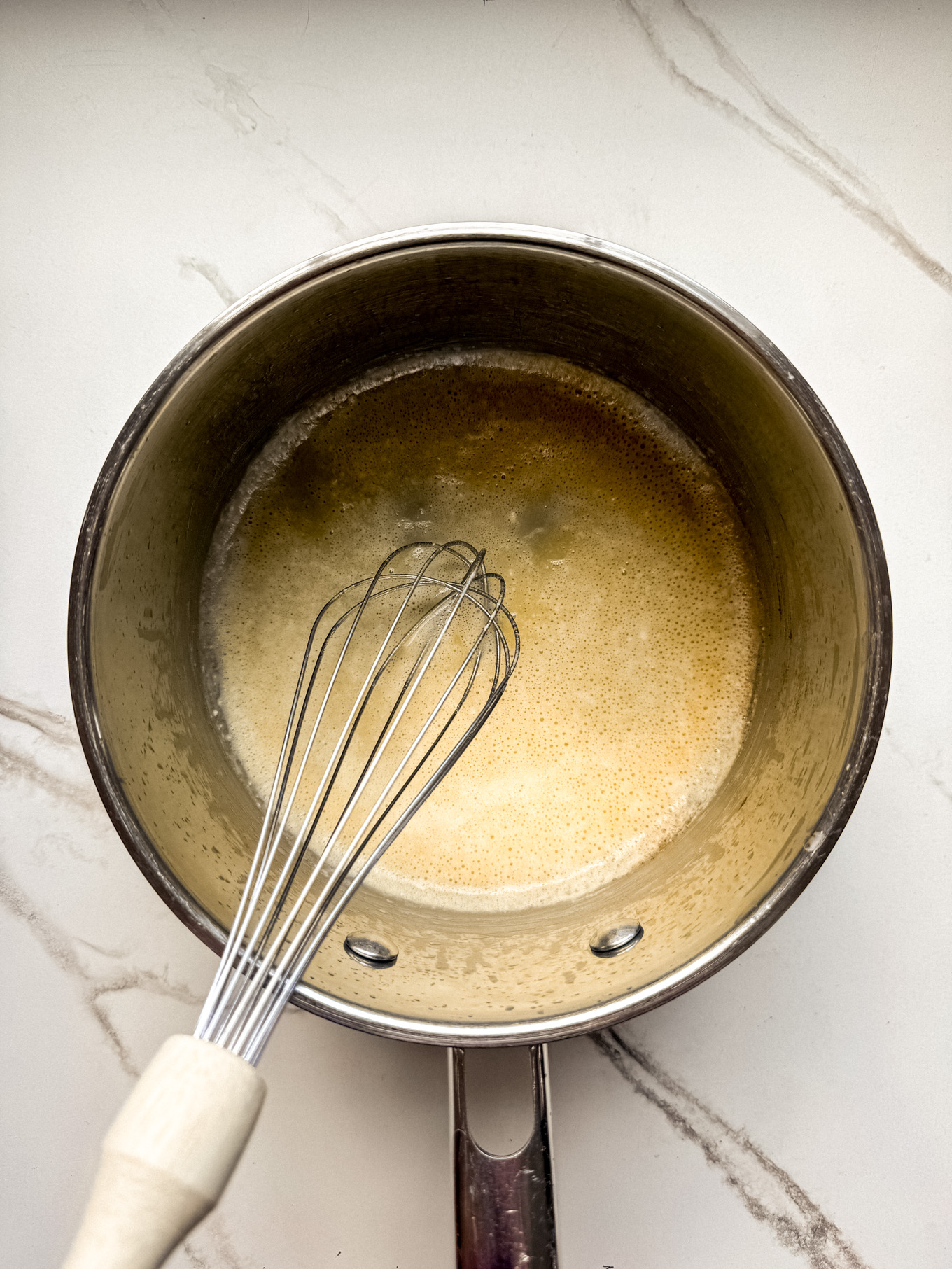 butter and flour in a saucepan.