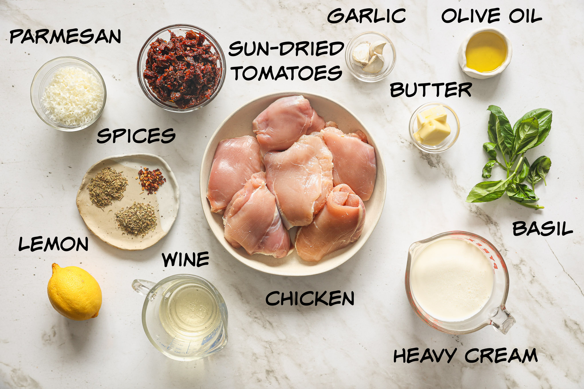 ingredients for marry me chicken.