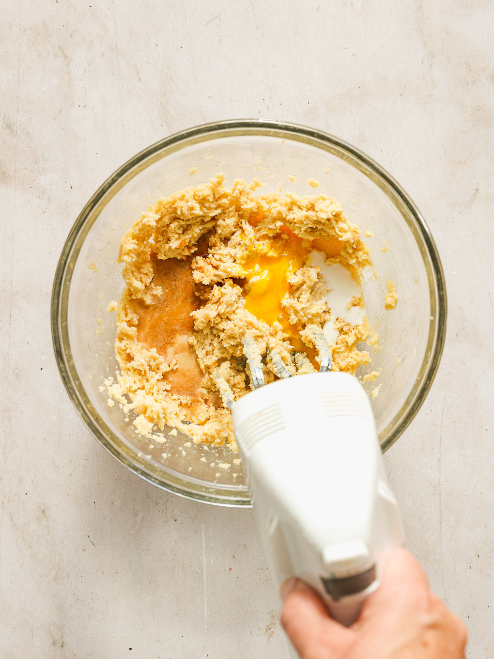 batter for cookies in a bowl.