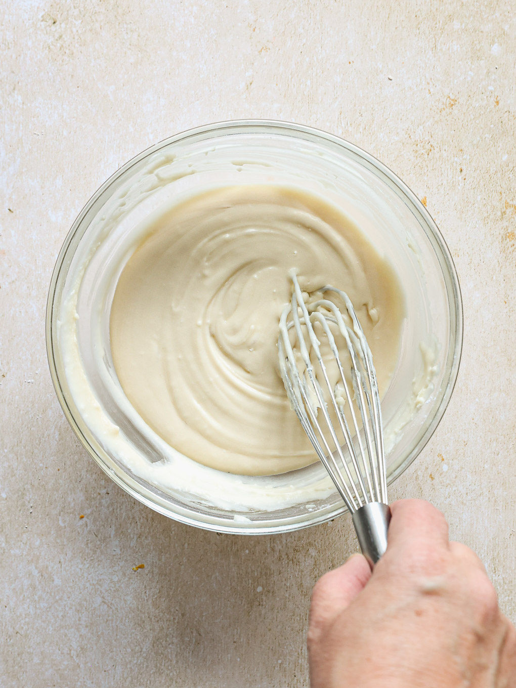 cookie glaze in a glass bowl.